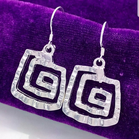 Fashion Jewelry Jewelry - Geometric 925 Silver Earrings NWOT